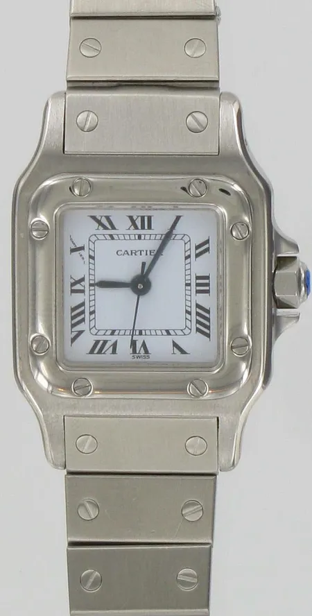Naisten teräsrannekello Cartier santos de Cartier, automatic, takakannessa kaiverrus, 090119380 ja laatikko