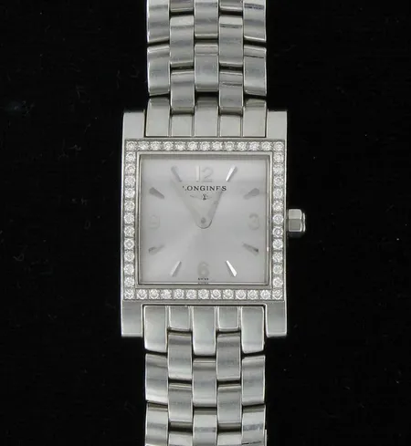 Naisten teräsrannekello, Longines, timanteilla 48xn.0.01ct, quartz