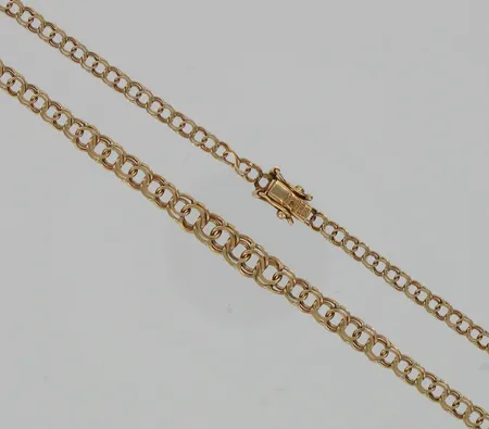 Bismarkkaulaketju, pituus 45,5cm, 585, paino 8,0g Vikt: 8   g