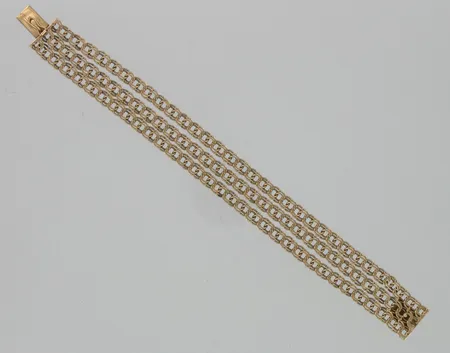 Bismarkranneketju, pituus 19,0cm, 585, paino 23,1g Vikt: 23,1 g