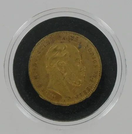Kultaraha, Euroopan Kulta-aarre, Saksa, 20 markkaa, vuodelta 1872, 900, paino 7,965g Vikt: 7,9 g