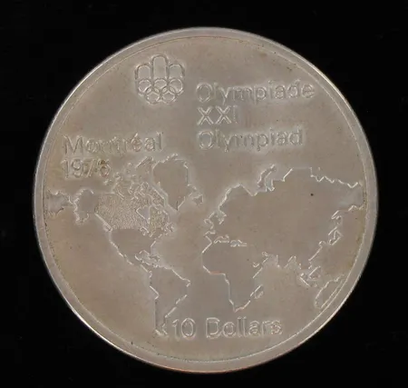 Olympiaraha, Montreal, 1973, nimellisarvo 10 dollars