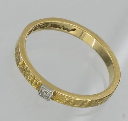 Timanttisormus Lapponia B.Weckström 1x0.02ct vanhahiontainen, koko 16, 750, paino 2,2g Vikt: 2,2 g
