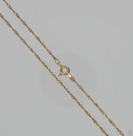 Kaulaketju, pituus 64cm, 585, paino 2,2g Vikt: 2,2 g