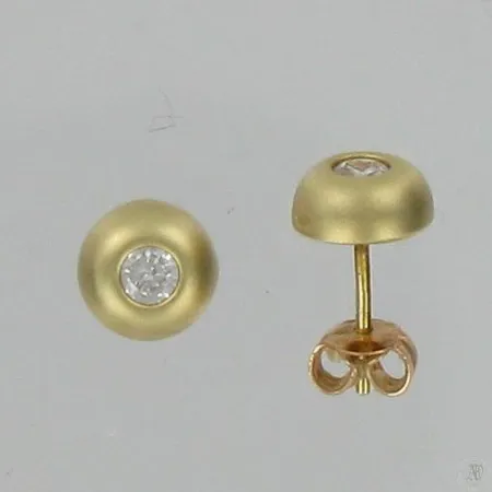 Kivikorvakorut, Ø 6,9mm, 585br, paino 0,8g Vikt: 0,8 g