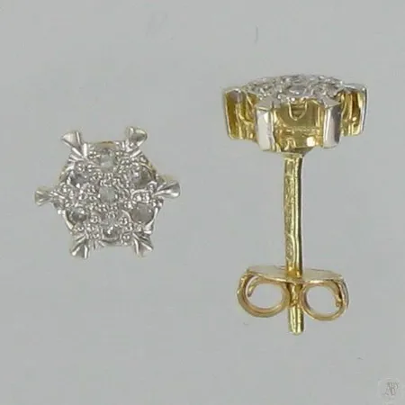 Timanttikorvakorut 10xn.0.005, Ø 7mm, 585, paino 1,9g Vikt: 1,9 g