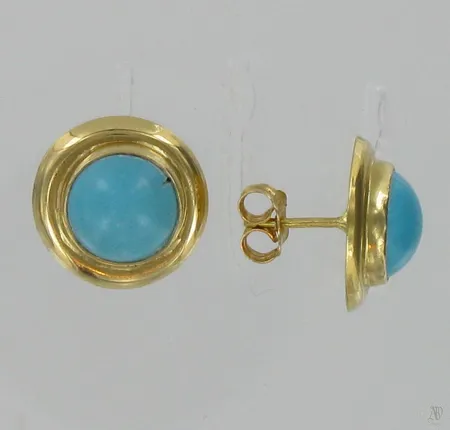 Turkoosikorvakorut, Ø15mm, 750br, paino 3,8g Vikt: 3,8 g