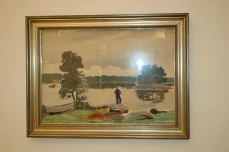 Taulu sign. Lennart Segerstråle, vesiväri/piirros 1965, koko 35x50cm
