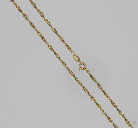 Singaporekaulaketju, pituus 46,0cm, 585, paino 3,3g Vikt: 3,3 g
