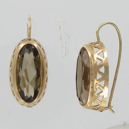 Savukvartsikorvakorut, korkeus 28mm, 585br, paino 5,2g Vikt: 5,2 g