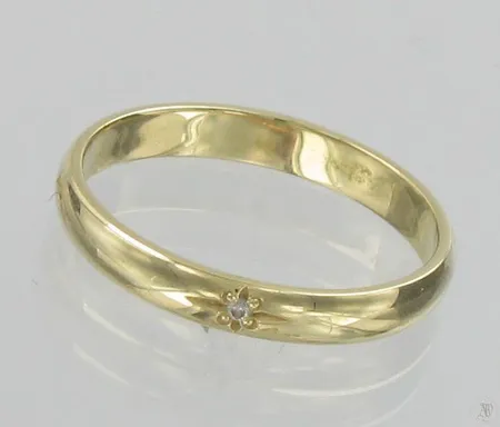Timanttisormus 1xn0.004ct, koko 17, 585, paino 1,9g Vikt: 1,9 g