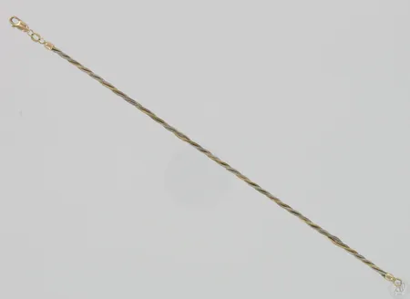 Ranneketju, kelta- valkokulta, pituus 205mm, 585, paino 5,9g Vikt: 5,9 g