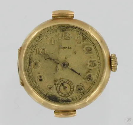 Viallinen kultakello, Hermes, 585br, paino 12,0g Vikt: 12   g