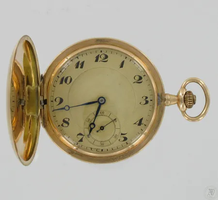 Kultataskukello Girard Perregaux, Ø 50mm, välikuori kultaa, 585br, paino 68,4g Vikt: 68,4 g