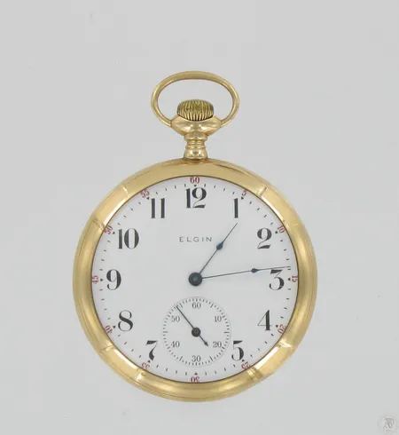 Kultataskukello Elgin Natl Watch Co, sarjanumero 4863955, 585br, paino 51,8g Vikt: 51,8 g