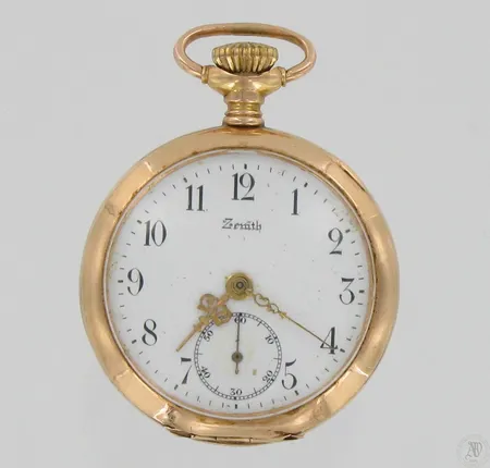 Kultataskukello Zenith Grand prix Paris 1900, hieman kolhiintunut, nro 072659, 585br, paino 30,8g Vikt: 30,8 g
