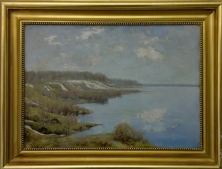 Öljyvärimaalaus kankaalle, signeeraus Isaak Levitan (1860-1900) 45x64cm. Ainoastaan nouto myymälästä