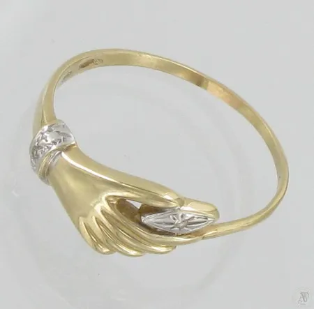 Timanttisormus, 2xn.0,005ct, koko 18½, 585, paino 1,9g Vikt: 1,9 g