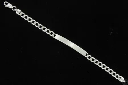 Panssarilaattaranneketju, käytön jälkiä, pituus 18cm, 925, paino 10,4g Vikt: 10,4 g