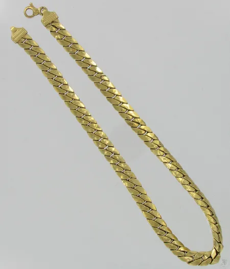 Panssarikaulaketju, ontto, käytön jälkiä, pituus 47cm, 750, paino 34,3g Vikt: 34,3 g