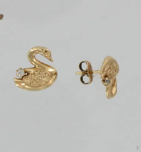 Joutsenkorvanapit kivillä, korkeus 10mm, 585br, paino 2,0g Vikt: 2   g