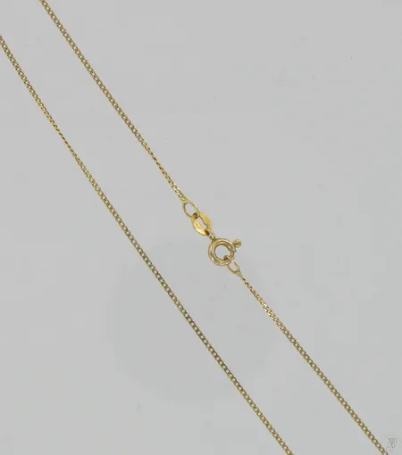 Panssarikaulaketju, pituus 43cm, 585, paino1,3g Vikt: 1,3 g