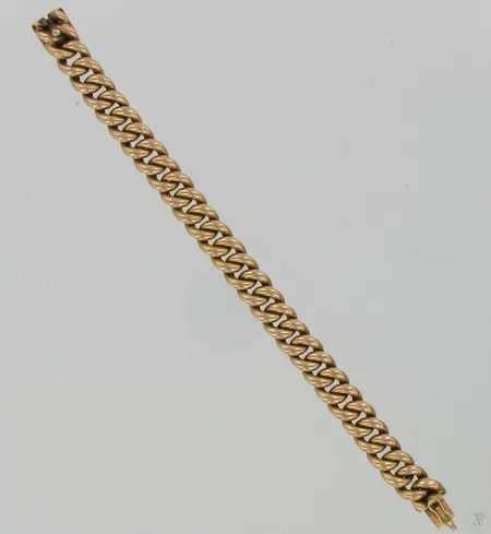 Panssariranneketju punakulta, ontto, pituus 195mm, 585, paino 27,3g Vikt: 27,3 g