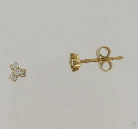 Timanttikorvakorut, 8xn.0,01-0,02ct, 585, paino 1,1g Vikt: 1,1 g