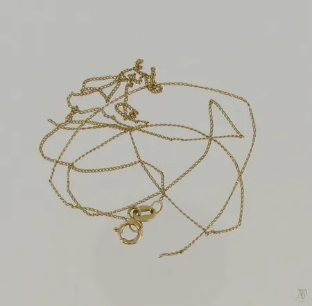 Panssarikaulaketju, viallinen, 585, paino 1,2g Vikt: 1,2 g