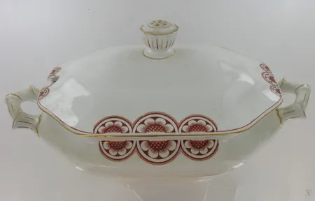 Keittokulho kannella, Arabia, korkeus 18,0cm, AAA leimalla.