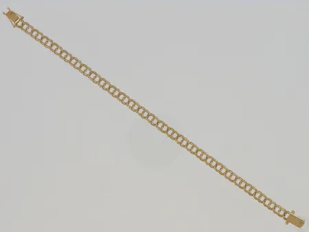 Bismarkranneketju, pituus 18cm, 585, paino 5,4g Vikt: 5,4 g