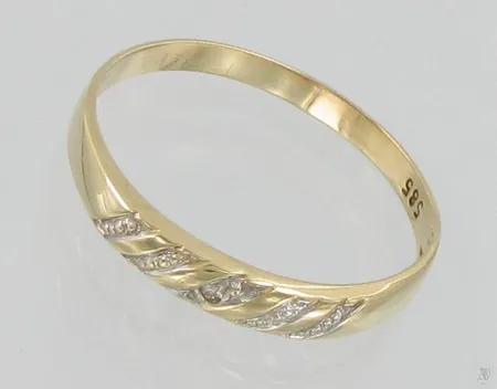 Timanttisormus 1xn.0.005ct, koko 18, 585, paino 1,0g Vikt: 1   g