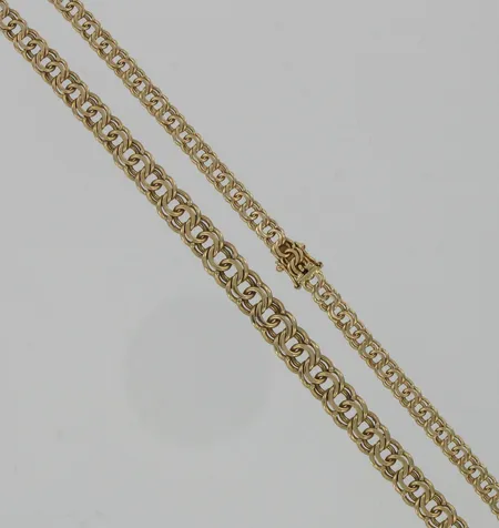 Bismarkkaulaketju, pituus 43cm, 585, paino 19,4g Vikt: 19,4 g