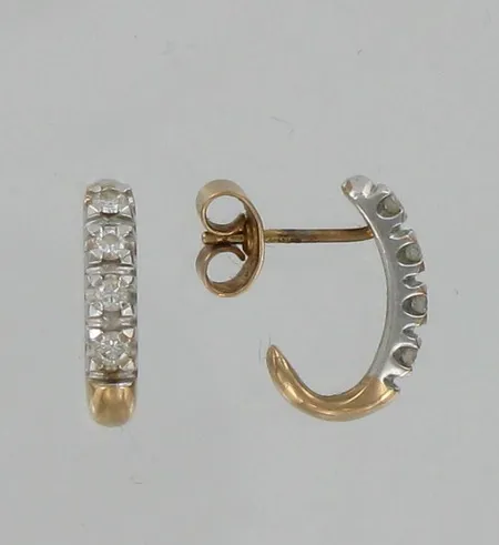 Timanttikorvakorut 8xn.0.03ct, 585, paino 2,4g Vikt: 2,4 g