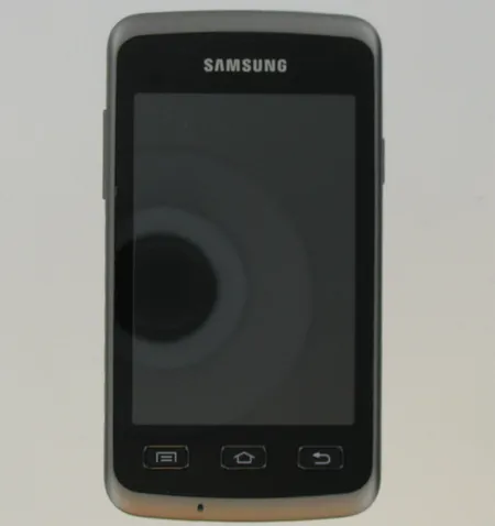 Matkapuhelin Samsung Galaxy Xcover Grey, laturi ja kuulokkeet, takuu voimassa 7/2014 asti