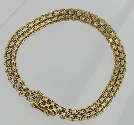 Ranneketju, x-lenkki, pituus 19,5cm, 585, paino 11,2g Vikt: 11,2 g