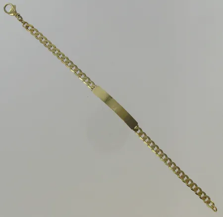 Laattaranneketju, pituus 19,0cm, 585, paino 10,9g Vikt: 10,9 g