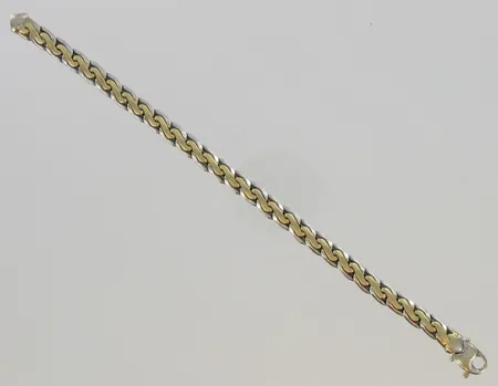 Ranneketju, kelta- ja valkokulta, pituus 190mm, 585, paino 9,8g Vikt: 9,8 g