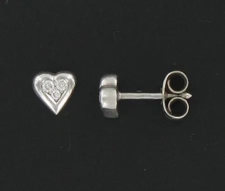 Timanttikorvakorut 2xn.0.01ct ja 4xn.0.02ct, valkokulta, 750, paino 2,5g Vikt: 2,5 g