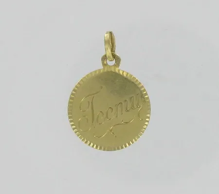 Riipus, kaiverrettu, Ø n.15mm, 585, paino 1,1g Vikt: 1,1 g