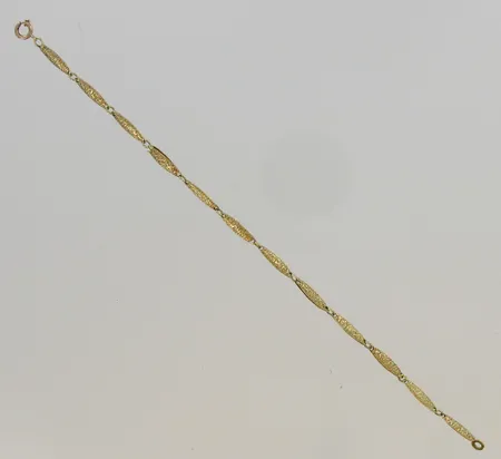 Ranneketju, pituus 19,5cm, viallinen, 585, paino 2,9g Vikt: 2,9 g