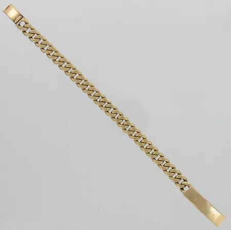 Panssariranneketju laatalla, kaiverrettu ja käytön jälkiä, pituus 210mm, 585, paino 26,9g Vikt: 26,9 g