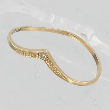 Timanttisormus 1xn.0.005ct, koko 17¾, 585, paino 0,5g Vikt: 0,5 g