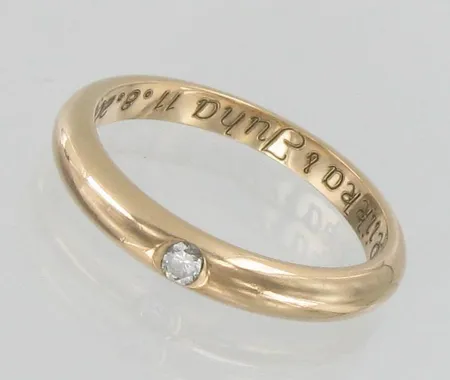 Timanttisormus 1xn.0.06ct, kaiverrettu, koko 19, 585, paino 4,2g Vikt: 4,2 g