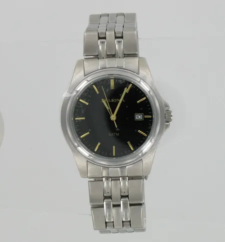 Miesten teräsrannekello, Leijona 5ATM, quartz, käyttämätön, Ø n.40mm, paristo loppu