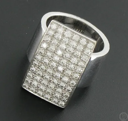 Timanttisormus 66xn.0.02ct, valkokulta, koko 16¼, 750, paino 20,5g Vikt: 20,5 g