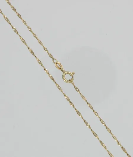 Singaporekaulaketju, pituus 45cm, 585, paino 1,6g Vikt: 1,6 g