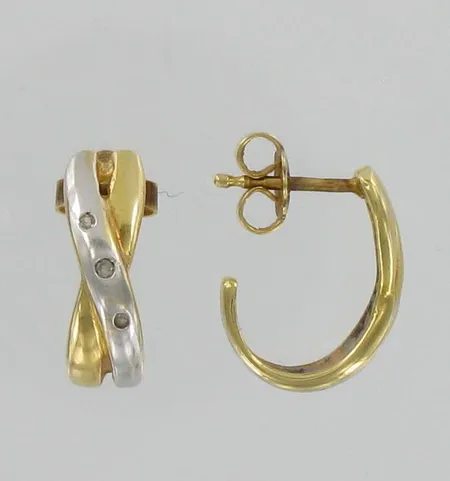 Timanttikorvakorut, korkeus 18mm, 750, paino 4,4g Vikt: 4,4 g