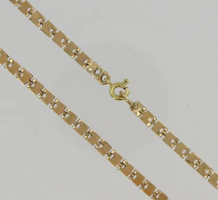 Kaulaketju, kulunut, pituus 43,0cm, 585, paino 7,0g Vikt: 7   g