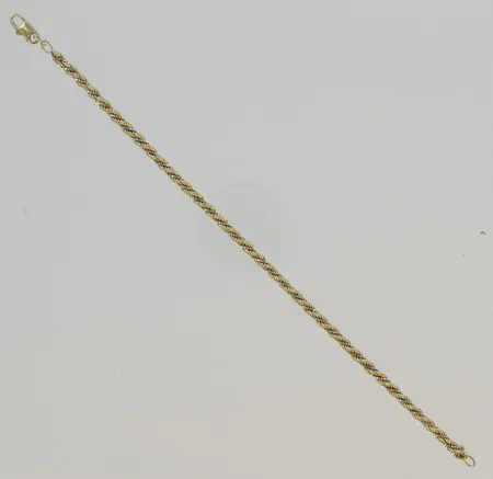 Cordellranneketju, pituus 19,0cm, 585 2-väri, paino 4,4g Vikt: 4,4 g